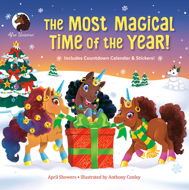 Afro Unicorn: The Most Magical Time of the Year! /// April Showers, illustrations by Anthony Conley